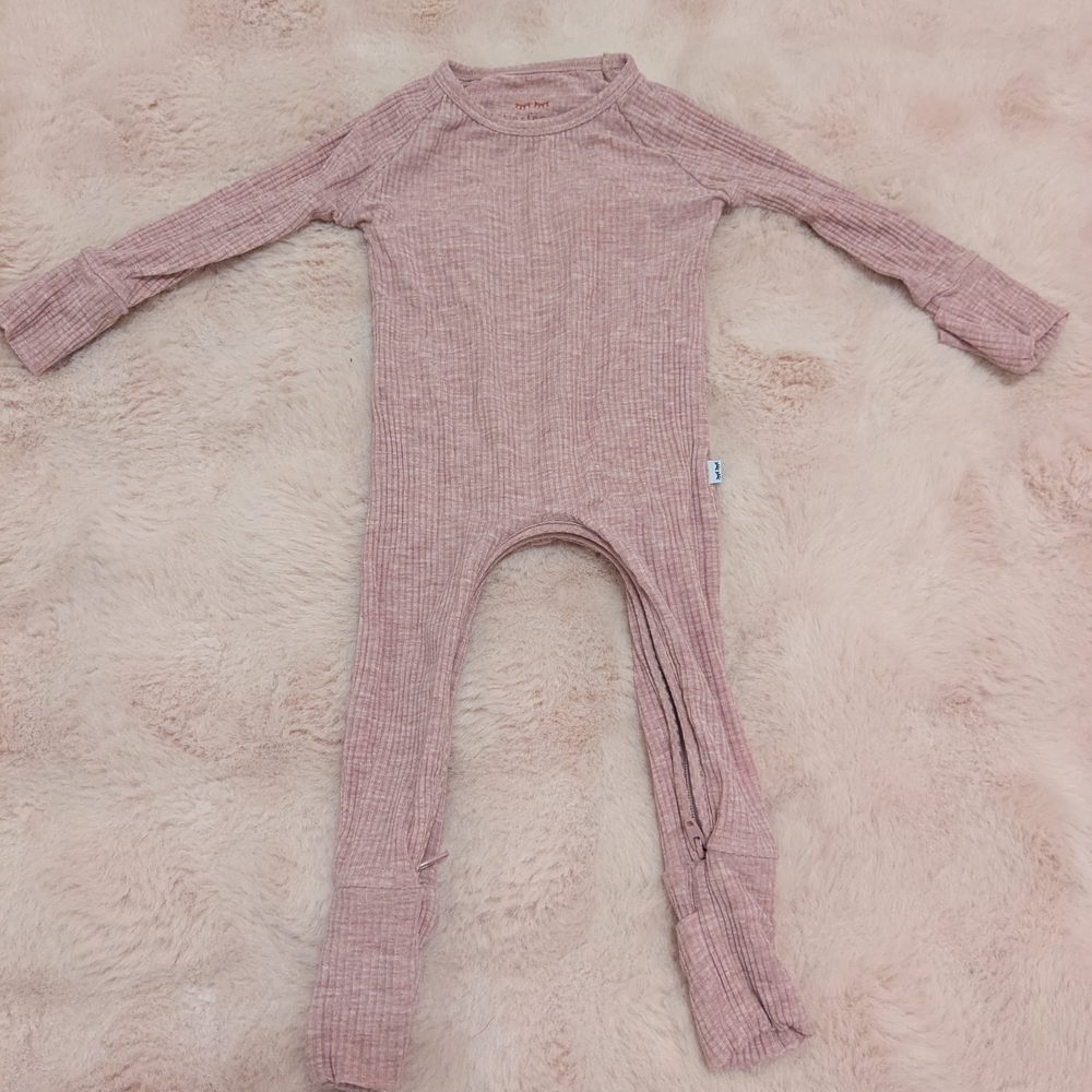 Little Sleepies Baby Girls Pink Ribbed One Piece 0-3 Months